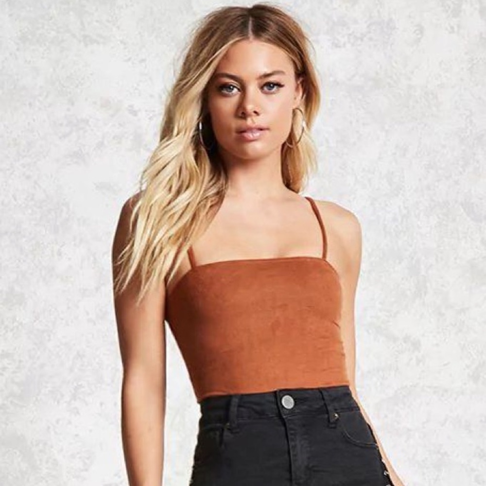 Faux suede bodysuit - Picture 1 of 4